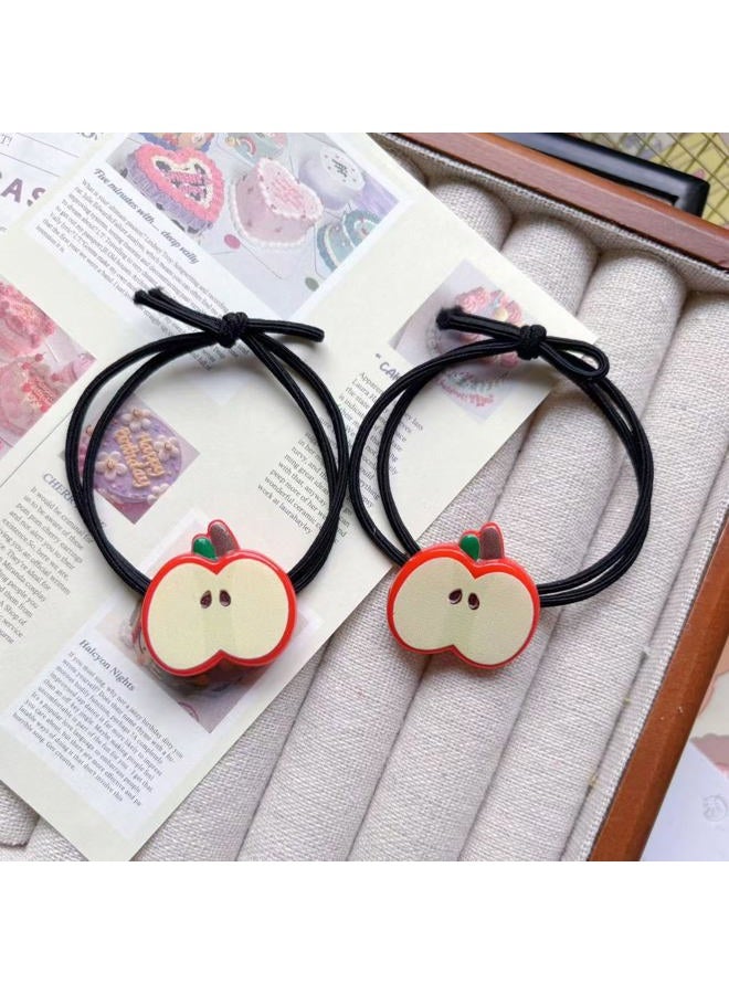 BBTDIN Apple Bow Clips Baby Girls Fruit Hair Bows Apple Hair Clips Baby Fruit Ribbon Bow BBG88 (Set-E) - Image 5