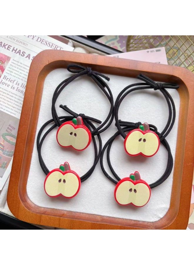 BBTDIN Apple Bow Clips Baby Girls Fruit Hair Bows Apple Hair Clips Baby Fruit Ribbon Bow BBG88 (Set-E) - Image 3