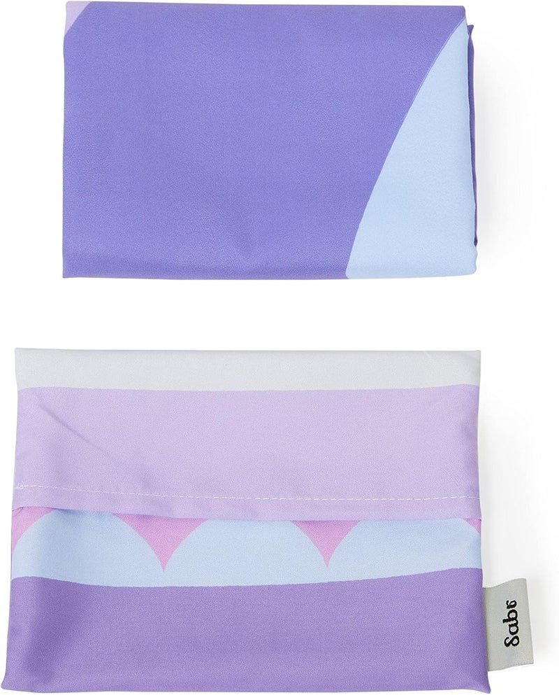صبر Baghdad Ultra-Lightweight Foldable Pocket Prayer Mat with Carry Pouch, Purple - Image 4
