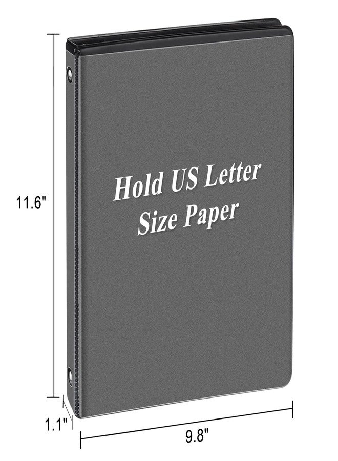 CIXILDTS 0.5-inch Round Ring Binder, Durable 1/2" 3 Ring Binder Fit Letter Size Paper, Presentation View Binders, Black,12-Pack - Image 3