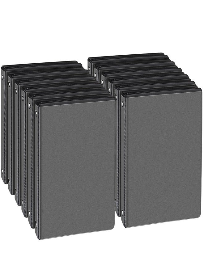 CIXILDTS 0.5-inch Round Ring Binder, Durable 1/2" 3 Ring Binder Fit Letter Size Paper, Presentation View Binders, Black,12-Pack - Image 1