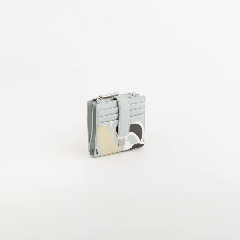 كاربيزا Women's Leather Wallet Bouquet Wallet V1 Powder Blue Multicolour