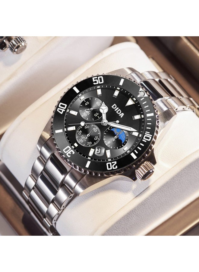 DIDA Men's Stainless Steel Waterproof Watch S077 Black - Image 2