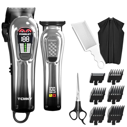 TCMKY Hair Clippers for Men, Professional Clippers and Trimmers Set, Cordless Clippers for Hair Cutting, Beard Trimmer, Barber Clippers, Rechargeable Electric Shaver - Image 1