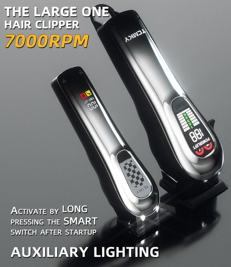 TCMKY Hair Clippers for Men, Professional Clippers and Trimmers Set, Cordless Clippers for Hair Cutting, Beard Trimmer, Barber Clippers, Rechargeable Electric Shaver - Image 4