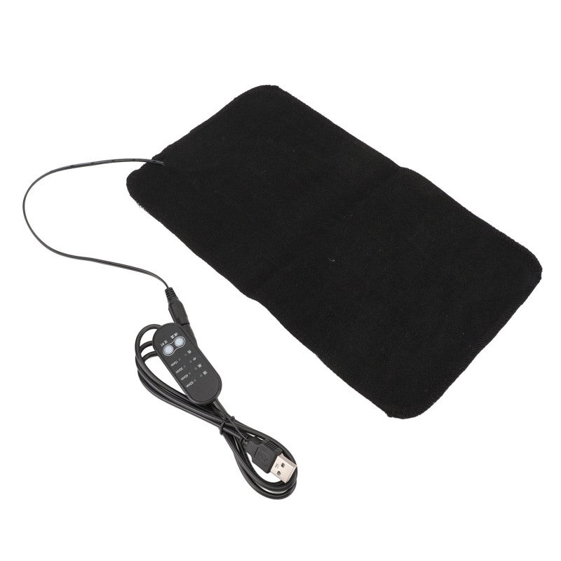 USB Heating Pad 17x30cm Nylon Velvet Washable - 4 Temperature Settings Portable Heating Pad for Waist - Timer Function Washable Heating Pad for Pet Comfort And Pain Relief - Image 2