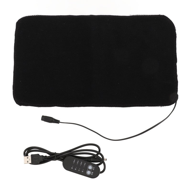 USB Heating Pad 17x30cm Nylon Velvet Washable - 4 Temperature Settings Portable Heating Pad for Waist - Timer Function Washable Heating Pad for Pet Comfort And Pain Relief - Image 1