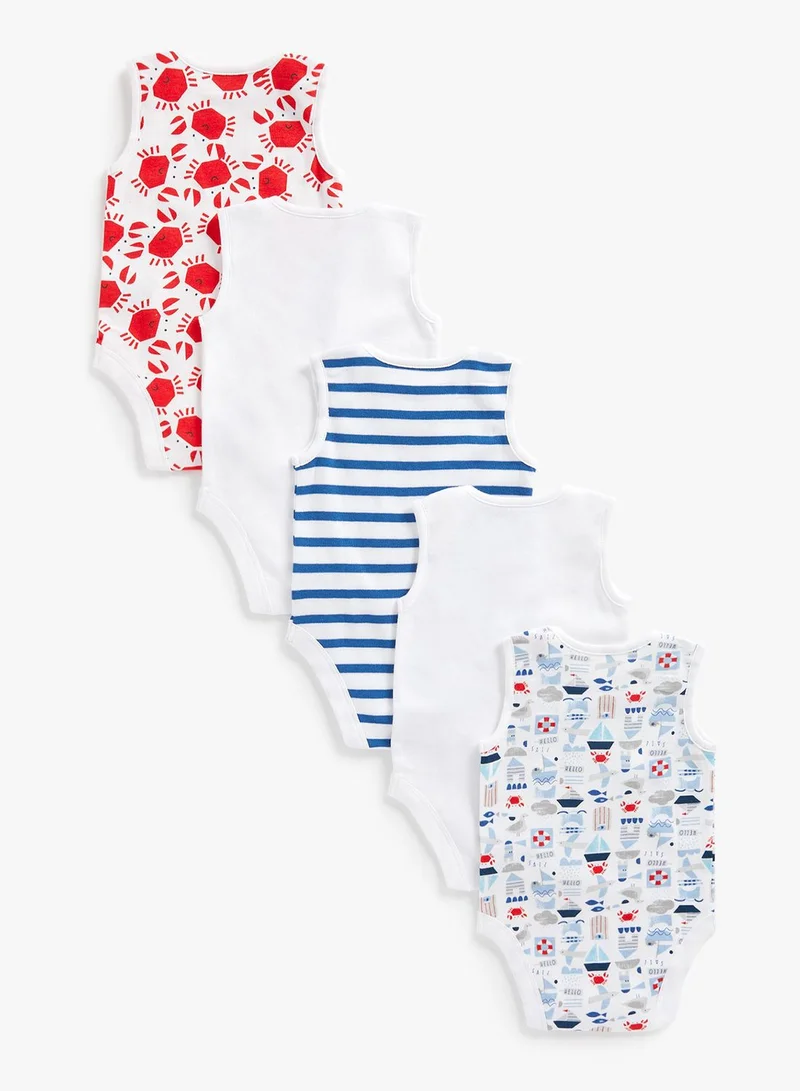 mothercare Kids 5 Pack Assorted Bodysuit