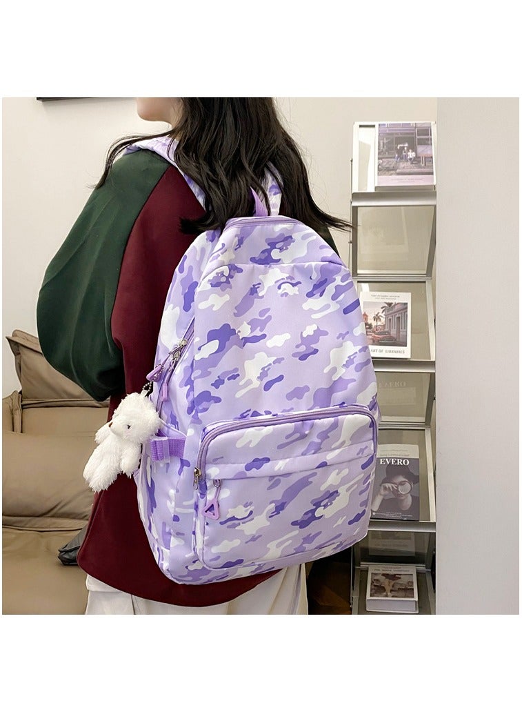 جورونب طقم حقائب مدرسية مكون من 3 قطع، حقيبة ظهر للبنات حقيبة ظهر مدرسية للبنات حقيبة مدرسية للأطفال حقيبة ظهر للمراهقات مع صندوق غداء، أرجواني - Image 4