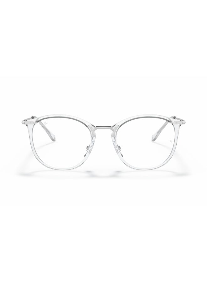 Ray-Ban Unisex Unisex Round Shape Plastic Eyeglass Frames 2001 - Lens Size: 49 Mm - Transparent - Image 3