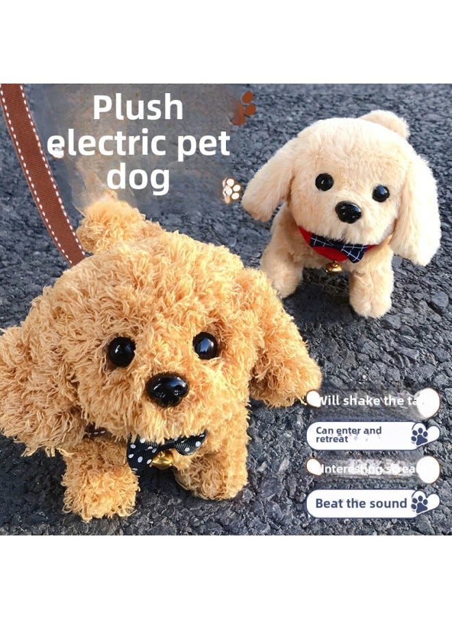 Children's Toy Dog Walking Can Call Simulation Electric Plush Puppy Can Sound Intelligent Pet Dog Girl Gift-Color:Electric  With Battery  - Image 3