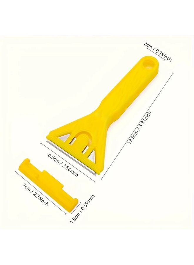 Yellow 1pc Glass Window Scraper Paint Remover Sticker Cleaning Tool for Walls Tiles - Image 4