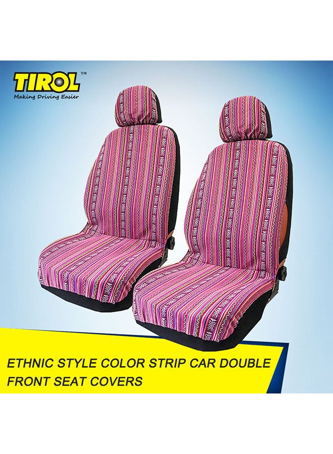 NIBEMINENT 4-Piece Universal Double Front Seat Covers - Image 3