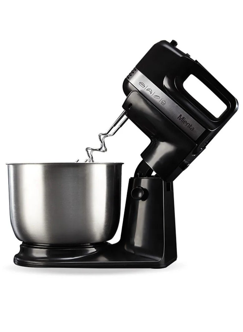 Mienta Stand mixer, 500 watts, black, with hand blender, 3.5 liters, stainless steel bowl, Mienta HM13638A  - Image 2