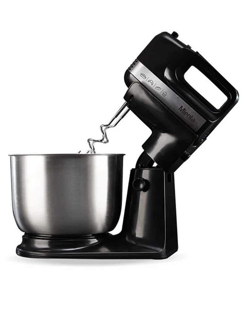 Mienta Stand mixer, 500 watts, black, with hand blender, 3.5 liters, stainless steel bowl, Mienta HM13638A  - Image 5