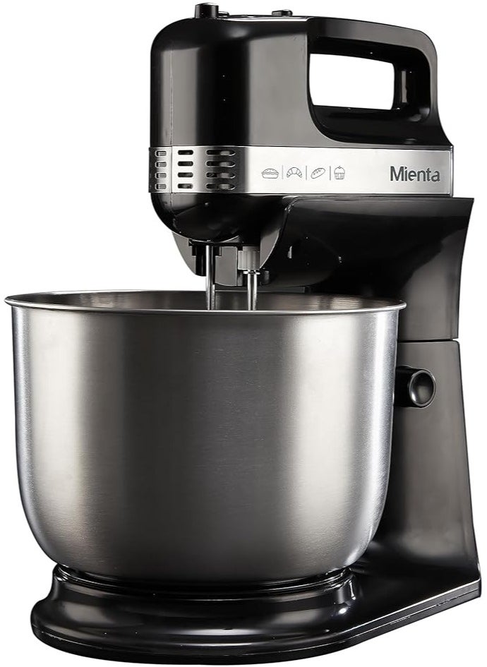 Mienta Stand mixer, 500 watts, black, with hand blender, 3.5 liters, stainless steel bowl, Mienta HM13638A  - Image 1