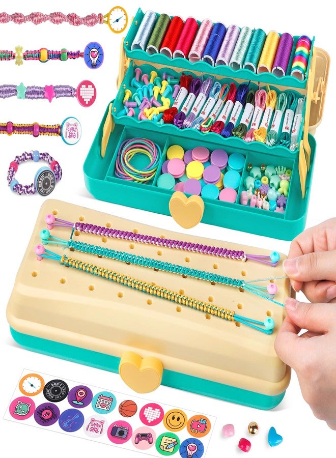 TingingYuli Friendship Bracelet Making Kit with Storage Box,DIY String Bracelet Arts and Craft for Girls Aged 8-12,Kids' Travel Activity Toy Set,Easter Birthday Gifts for Ages 6 7 8 9 10 11 12 Year Old Blue - Image 1