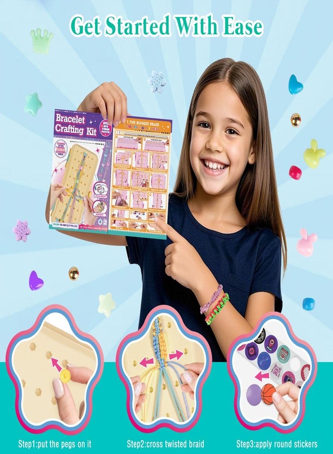 TingingYuli Friendship Bracelet Making Kit with Storage Box,DIY String Bracelet Arts and Craft for Girls Aged 8-12,Kids' Travel Activity Toy Set,Easter Birthday Gifts for Ages 6 7 8 9 10 11 12 Year Old Blue - Image 5