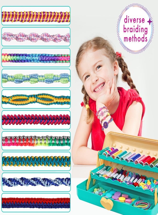TingingYuli Friendship Bracelet Making Kit with Storage Box,DIY String Bracelet Arts and Craft for Girls Aged 8-12,Kids' Travel Activity Toy Set,Easter Birthday Gifts for Ages 6 7 8 9 10 11 12 Year Old Blue - Image 3