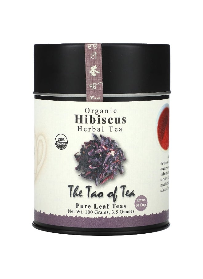 The Tao of Tea The Tao of Tea, Organic Hibiscus Herbal Tea, Caffeine free, 3.5 oz (100 g)  - Image 1