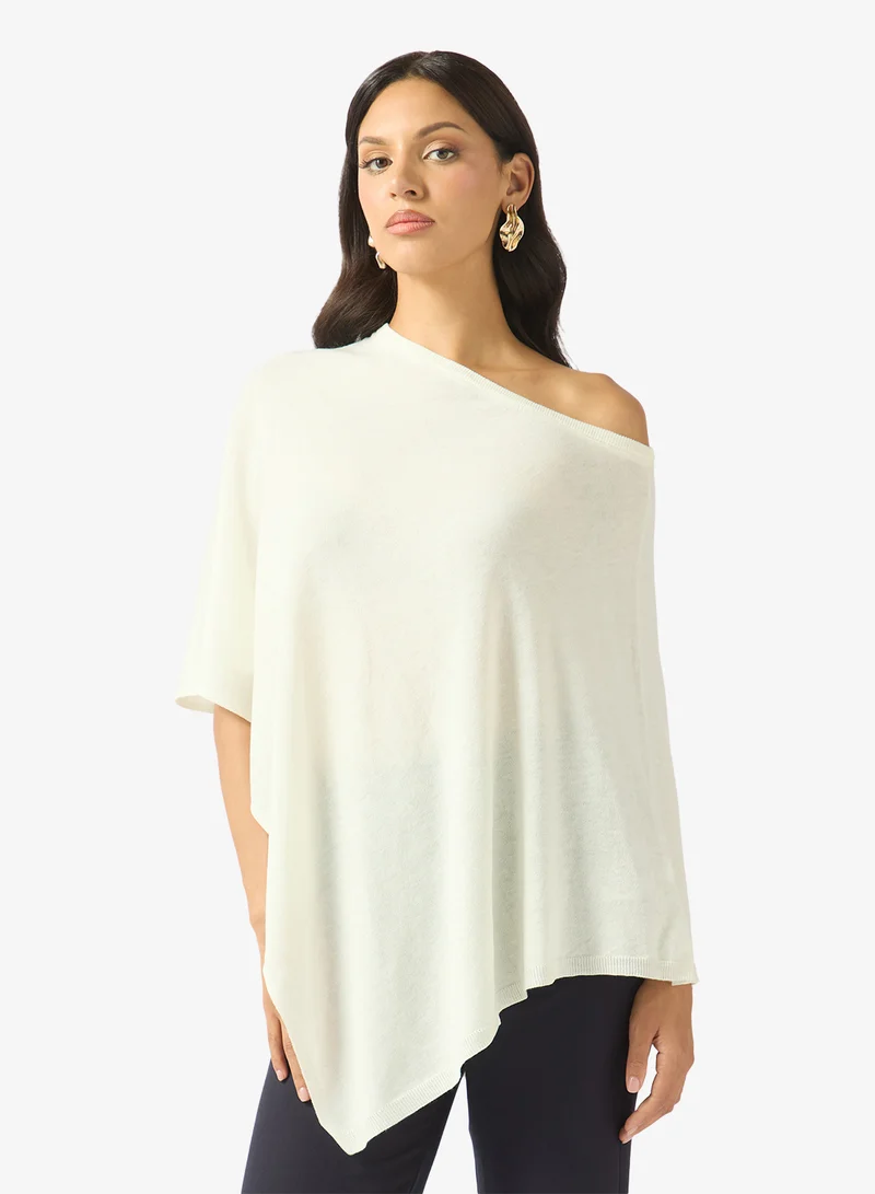 فيرو مودا Off-Shoulder Knit Cape