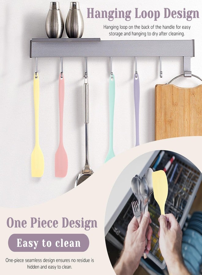 Realand 8pcs Pastel Color Silicone Spatula, 8.5 Inch Rubber Spatula, Heat-Resistant Non-Stick Small Spatula Silicone Mini Baking Spatula Set for Cake Cream Kitchen Gadgets (Mixed Color) - Image 5