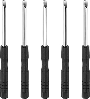 uxcell uxcell Mini Slotted Screwdriver, 3.0mm Flat Head for Watch Eyeglasses Electronics Repair, 5 Pcs  - Image 1