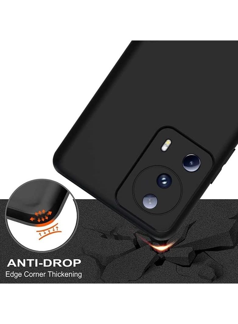 جراب Xiaomi 13 Lite جراب مطاطي غير لامع من السيليكون الناعم TPU مع حماية الكاميرا، جراب خلفي مرن لهاتف Xiaomi Mi 13 Lite (أسود) - Image 2