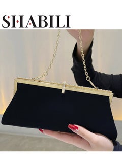 Women's Velvet Material Evening Party Clutch Bag, Ladies Designer Chain Banquet Package Handbag Tote Bags Shoulder Bag, Casual Crossbody Bag Satchel Bag Side Bag Carry Bag for College Students(Black) - pzsku/ZDE412884E92FF9817ADDZ/45/_/1728206535/3217cc8e-5256-4e7d-a1dd-c68de41755c5