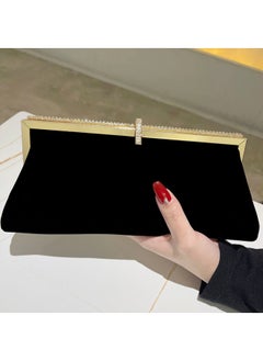 Women's Velvet Material Evening Party Clutch Bag, Ladies Designer Chain Banquet Package Handbag Tote Bags Shoulder Bag, Casual Crossbody Bag Satchel Bag Side Bag Carry Bag for College Students(Black) - pzsku/ZDE412884E92FF9817ADDZ/45/_/1728206541/9f01756a-837c-4fc1-a313-110ebaf265e2