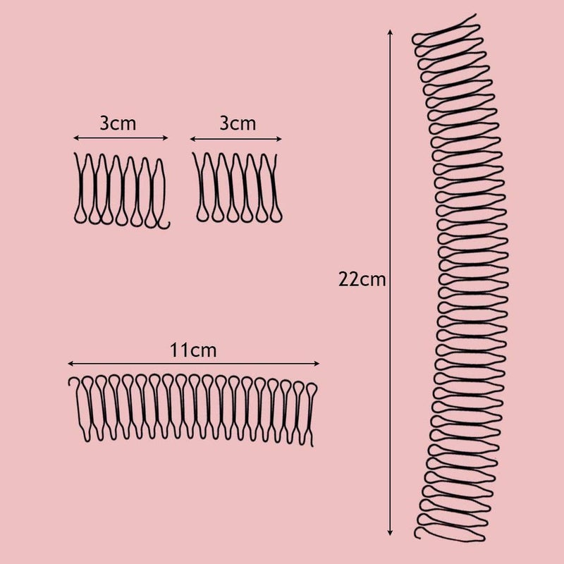 U Shape Hair Finishing Comb Pins Mini Bangs Holder Styling Tool Black 64 - Image 5
