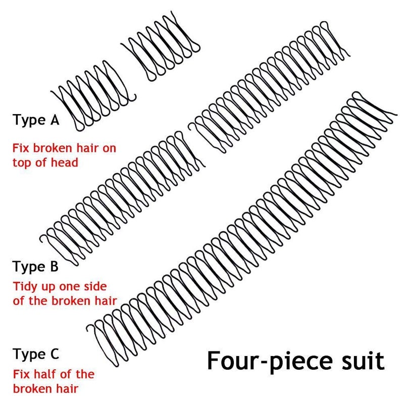 U Shape Hair Finishing Comb Pins Mini Bangs Holder Styling Tool Black 64 - Image 3