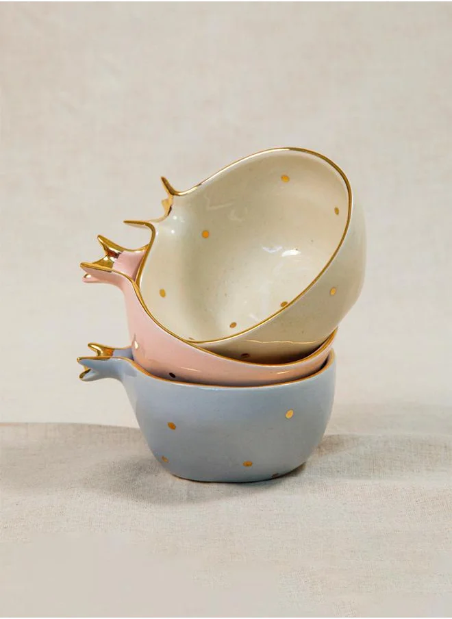 Curate Home Pomegranate - Set of 3 - Pink, Grey and Cream