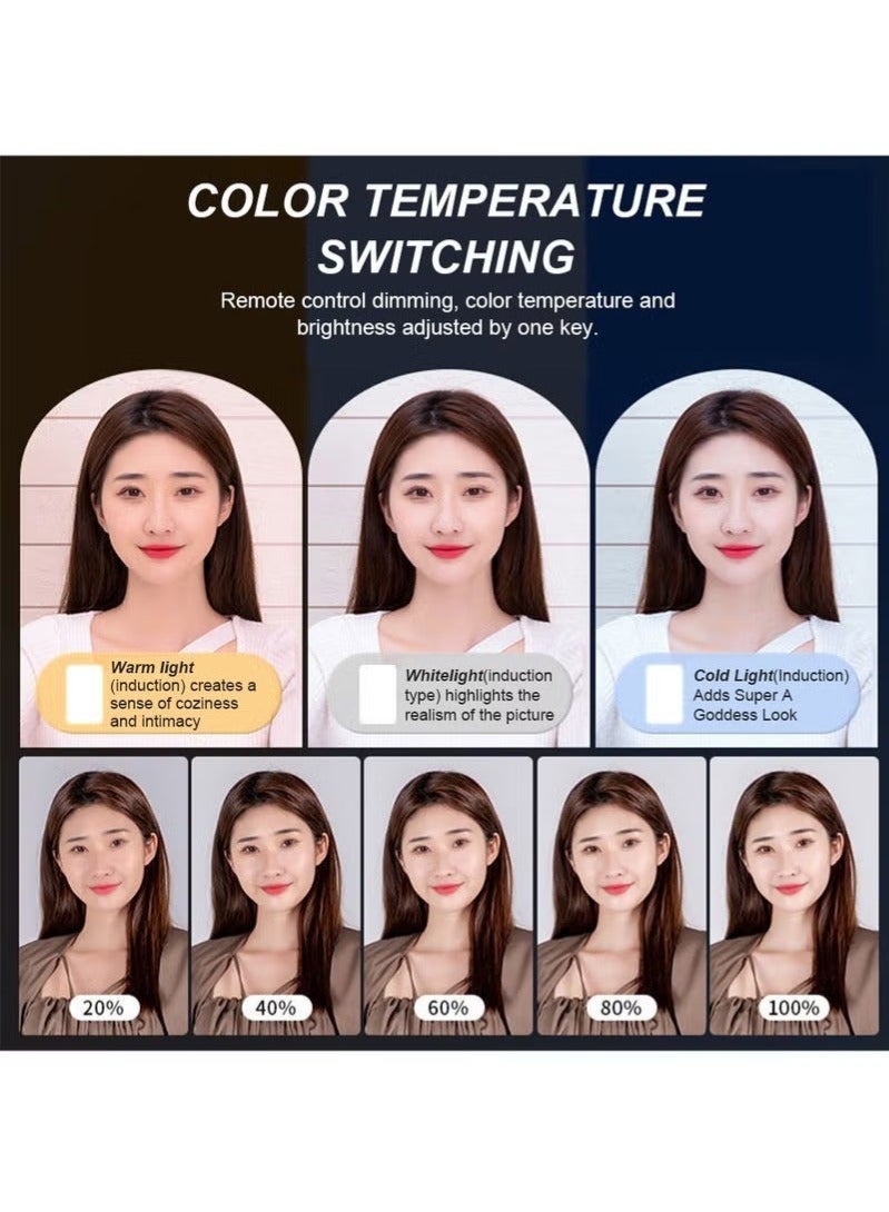 11 Inch LED Video Fill Light Kit, 2800-5600K 3 Colors Dimmable Photography Light with Desktop Stand for Video Photography - Image 5