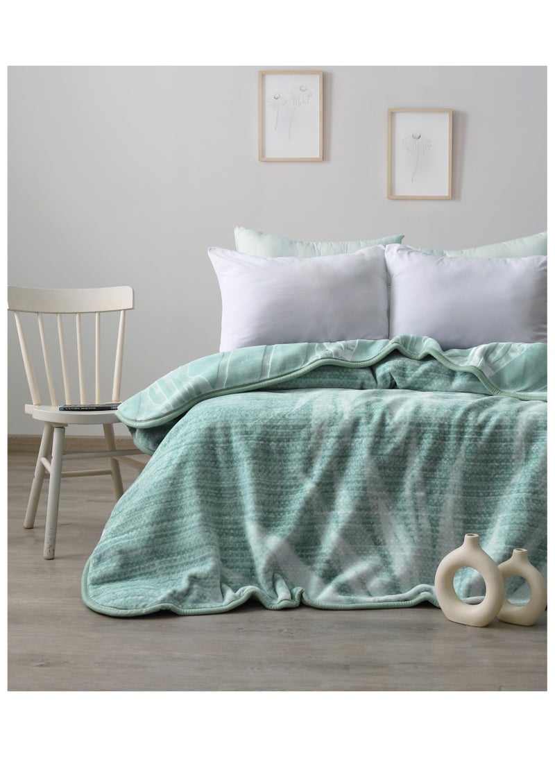 Morano Cloudy Blanket 220 x 240 cm Reversible 2 Ply Polyester Luxury, With Intricate Printed Front And Embossed Backside, Weighted Soft Warm Blanket For Home And Comfort - Image 1