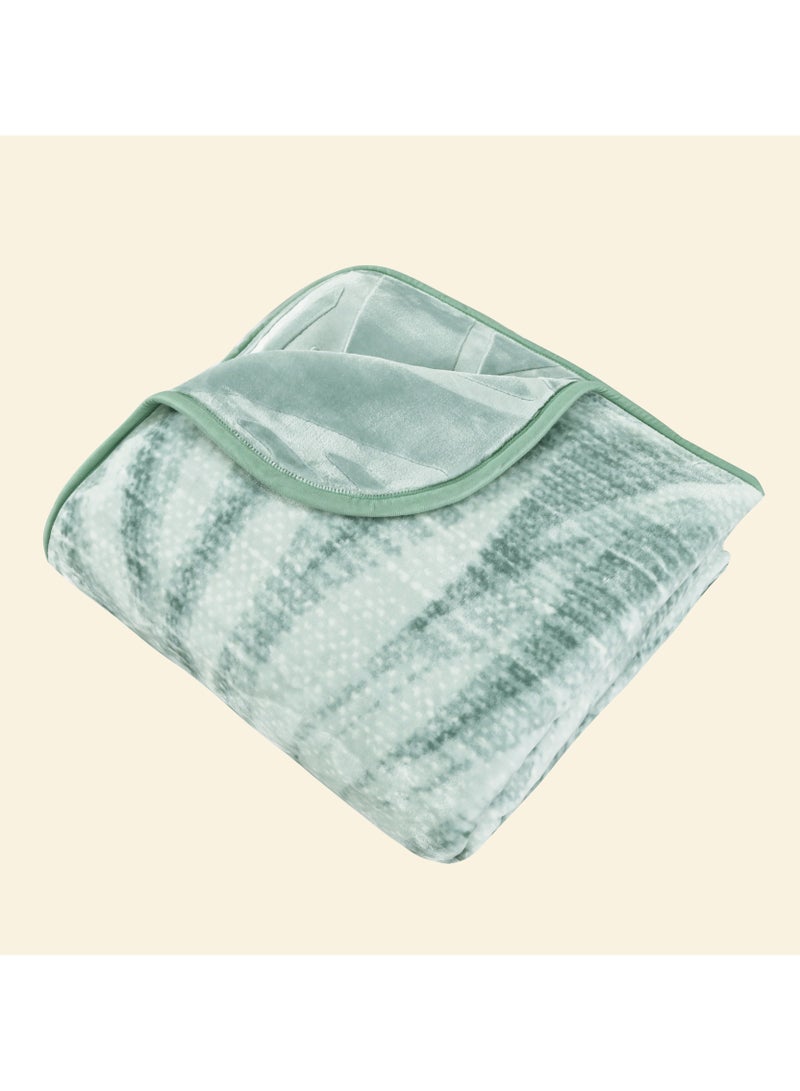 Morano Cloudy Blanket 220 x 240 cm Reversible 2 Ply Polyester Luxury, With Intricate Printed Front And Embossed Backside, Weighted Soft Warm Blanket For Home And Comfort - Image 2