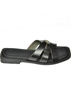 Fox Shoes S291045603 Black Leather Women's Slippers  - Image 3