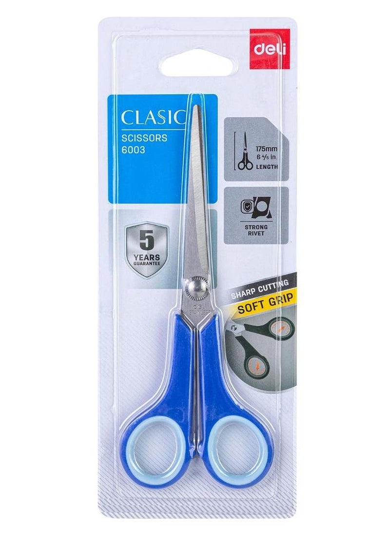Deli 2-Piece Soft Grip Scissors 175mm Length Multicolour  - Image 3