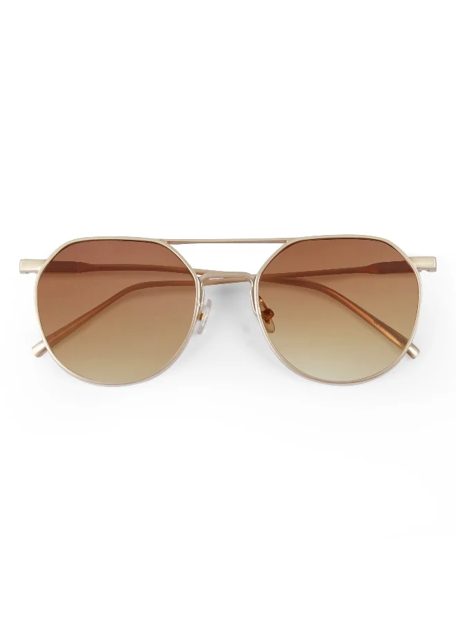 Woggles UV- Protected Brown Round Sunglasses