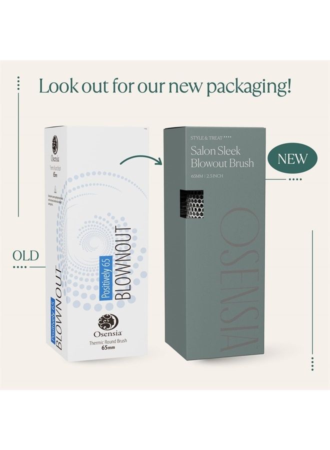 Osensia Round Brush for Blow Drying - Extra Large Ceramic Ion Thermal Barrel Brush for Precise Styling and Maximum Volume - Lightweight Round Hair Brush for Smooth, Manageable Hair (2.5 Inch) (Not Electrical) - Image 2