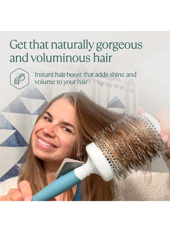 Osensia Round Brush for Blow Drying - Extra Large Ceramic Ion Thermal Barrel Brush for Precise Styling and Maximum Volume - Lightweight Round Hair Brush for Smooth, Manageable Hair (2.5 Inch) (Not Electrical) - Image 3