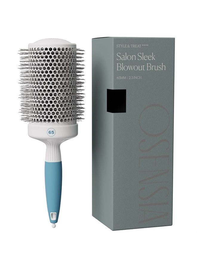 Osensia Round Brush for Blow Drying - Extra Large Ceramic Ion Thermal Barrel Brush for Precise Styling and Maximum Volume - Lightweight Round Hair Brush for Smooth, Manageable Hair (2.5 Inch) (Not Electrical) - Image 1