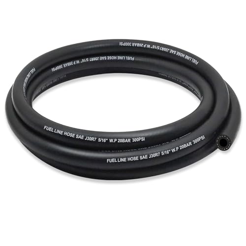 ZONBANG 516 Fuel Line NBR Rubber 516 Fuel Hose Nylon Braided Fuel Line Hose for Automotive Vehicles5FT - Image 1