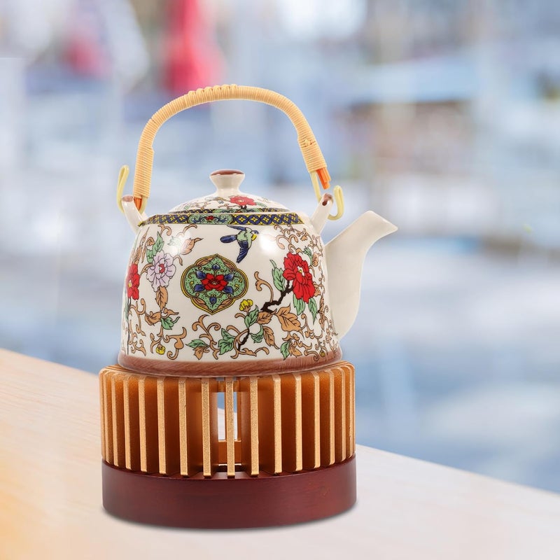 STAHAD Metal Teapot Warmer Base 11cm Diameter Gold Alloy Teapot Heater with Candle Holder Household Tea Pot Warmer for Coffee and Tea Accessories - Image 5
