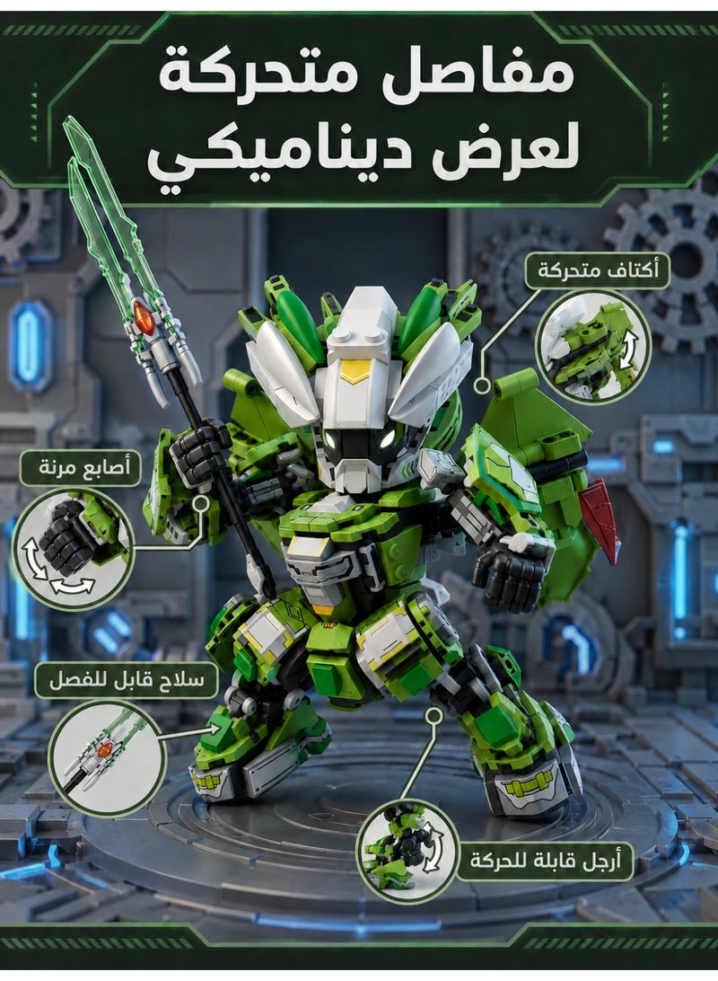 ELLEGLAM 2-in-1 Robot Building Set, Transforming Mecha Robot & Serpent Beast Toy with Movable Joints, Detachable Weapon, Ages 7+ - Image 3