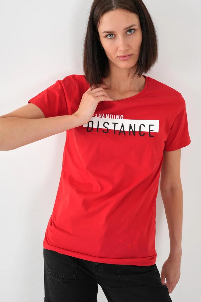 الكسندر جاردي Alexandergardi Printed T-Shirt, Red (E21-UN)