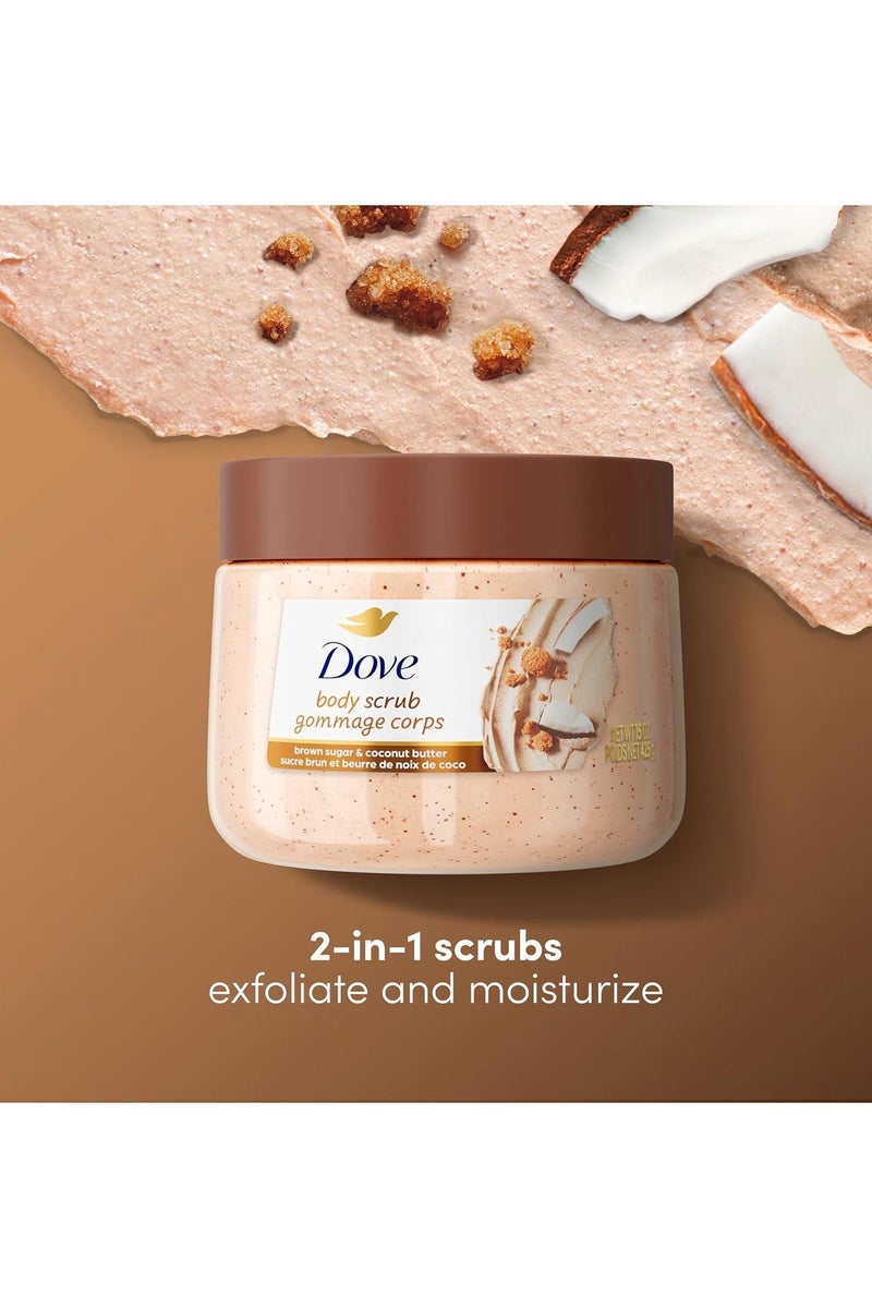 Dove Body Scrub ( brown sugar & coconut butter) 425gm - Image 5