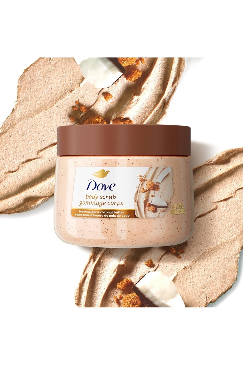 Dove Body Scrub ( brown sugar & coconut butter) 425gm - Image 2
