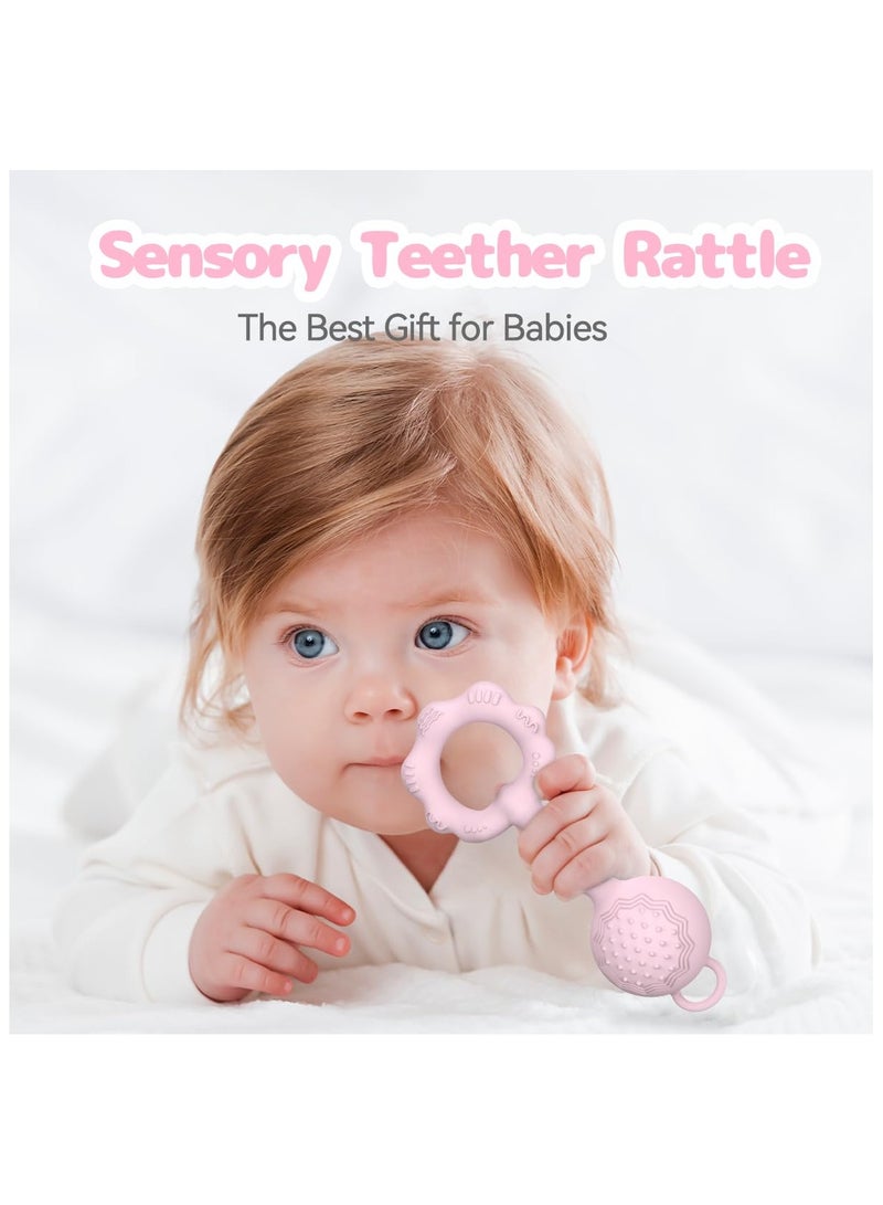 LEFAFA Baby Teething Toys, Food Grade Silicone Teethers for Babies 6-12 Months, Baby Rattles 0-6 Months, BPA Free Baby Chew Toys for Soothing Sore Gums and Keeps Little Ones Entertained - Image 2
