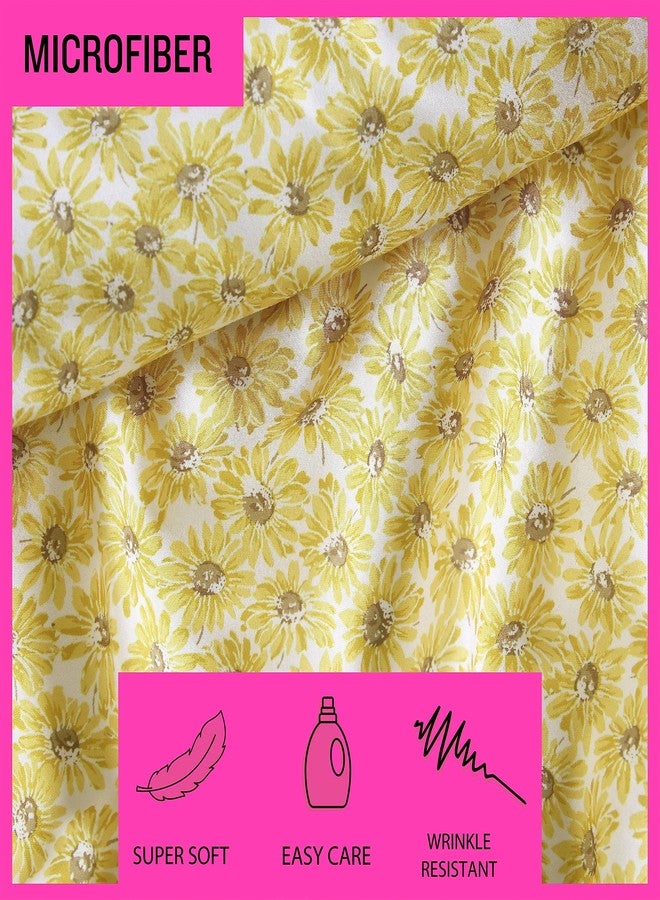 Betsey Johnson - Queen Sheet Set, Soft Bed Sheets with a Lightweight Feel, Fade & Wrinkle Resistant Bedding - 4 Piece Bed Set with Matching Pillowcases & Fitted Sheet (Sunflower Field Yellow) - Image 4